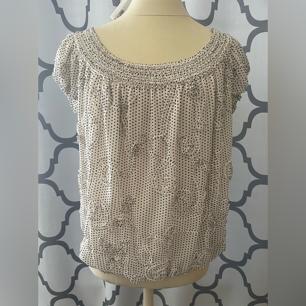 🤍 cute blouse with cap sleeve and elastic waistband 🤍